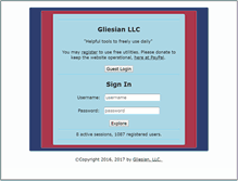 Tablet Screenshot of gliesians.com